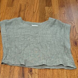 Blu Pepper Ribbed Green Blouse